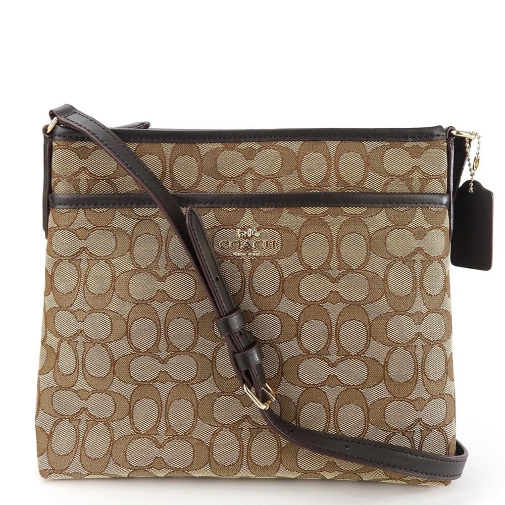 Authentic Coach File Canvas Leather Crossbody